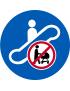 Escalateur interdit landeau - 10cm - Sticker/autocollant