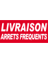 Livraison Arrêts Fréquents rouge - 30x14 cm - Sticker/autocollant