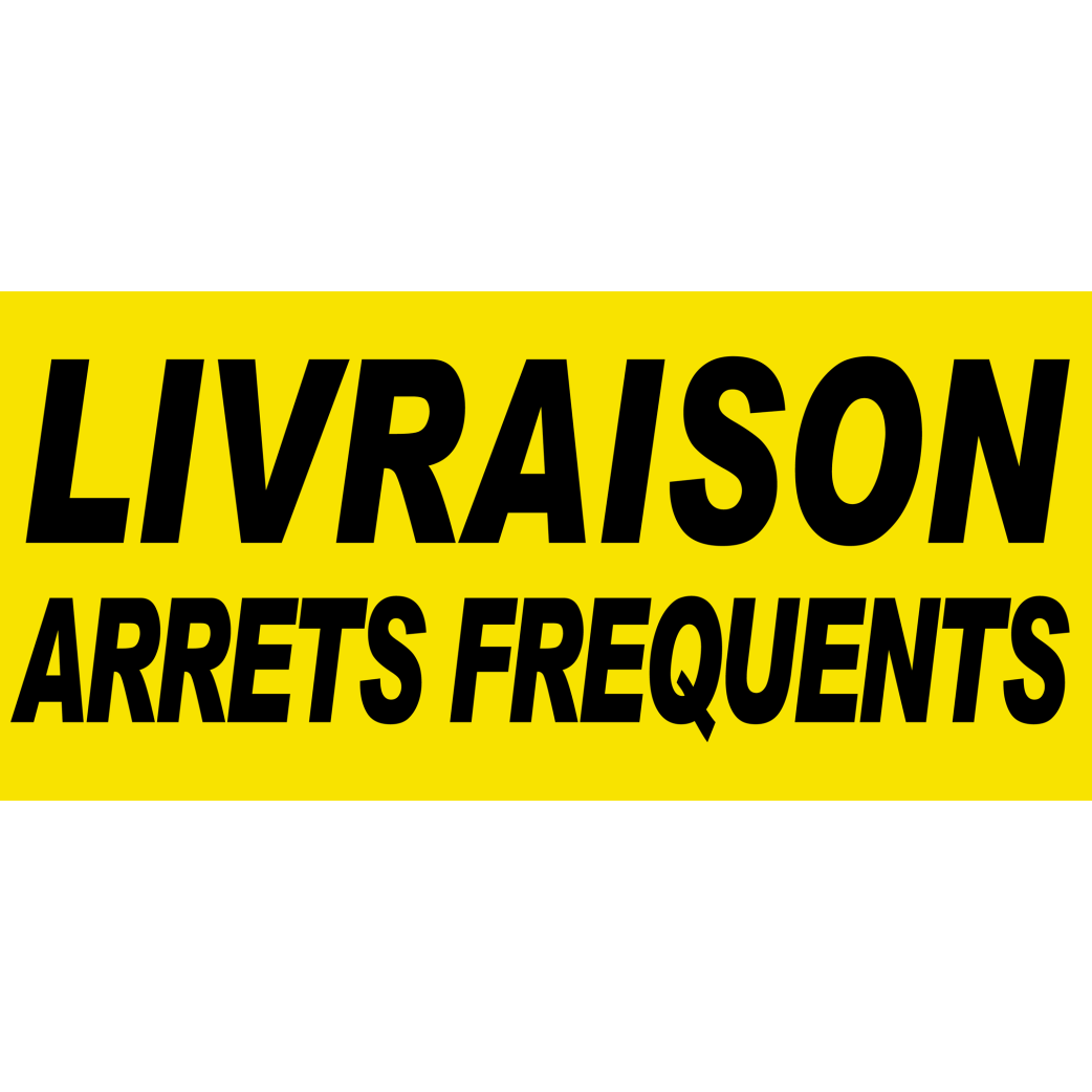 livraison arrêts fréquents jaune - 30x14 cm - Sticker/autocollant