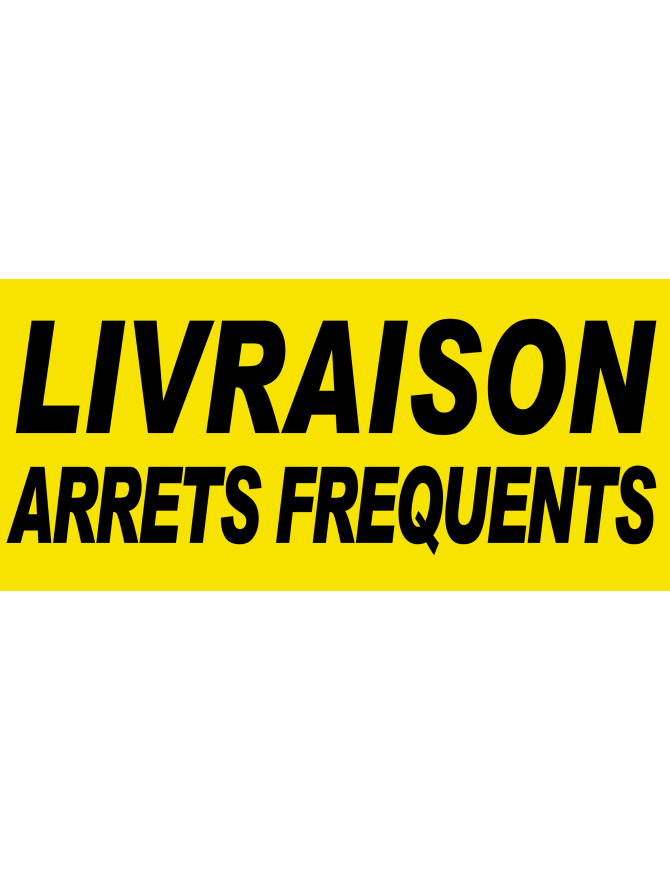 livraison arrêts fréquents jaune - 30x14 cm - Sticker/autocollant