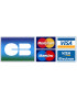 Paiement CB MASTERCARD/VISA/MAESTRO/ELECTRON - 10x3.5cm - Sticker/autocollant