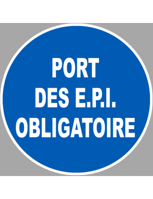 Port des e.p.i. obligatoire - 20x20cm - Sticker/autocollant