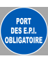 Port des e.p.i. obligatoire - 20x20cm - Sticker/autocollant