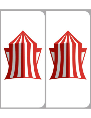 Drapeau Bretagne Hermine - 5x3.3cm - Sticker/autocollant