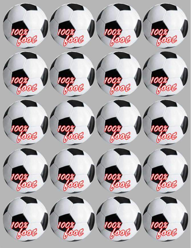 Football (20 fois 5cm) - Sticker/autocollant