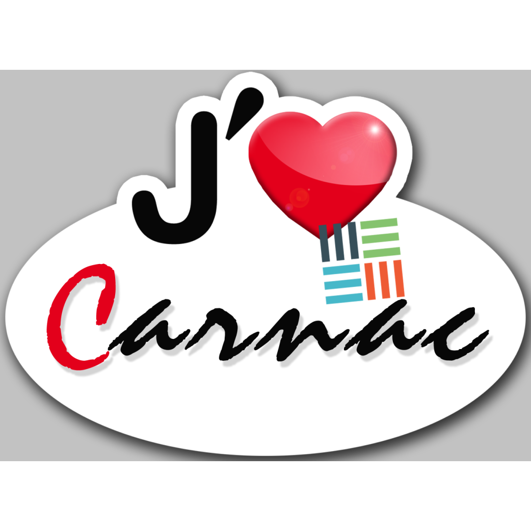j'aime Carnac (15x11cm) - Sticker/autocollant
