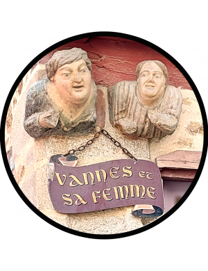 Vannes et sa femme - 10x10cm - Sticker/autocollant