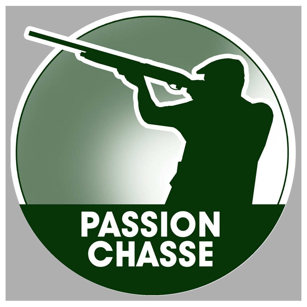passion chasse - 10cm - Sticker/autocollant