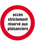 accès strictement réservé aux plaisanciers - 10cm - Sticker/autocollant