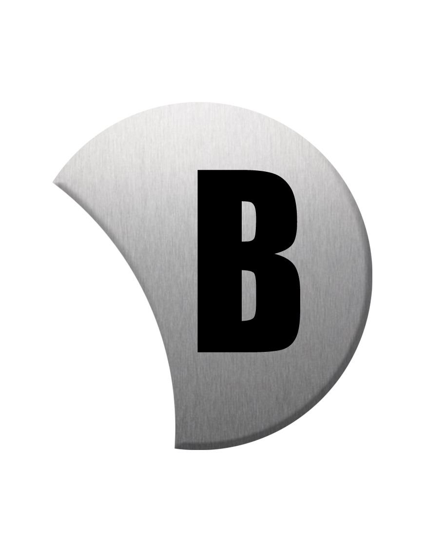 Complément numéro de rue B - gris 6x5.6cm - Sticker/autocollant Complément numéro de rue B - gris 6x5.6cm - Sticker/autocollant