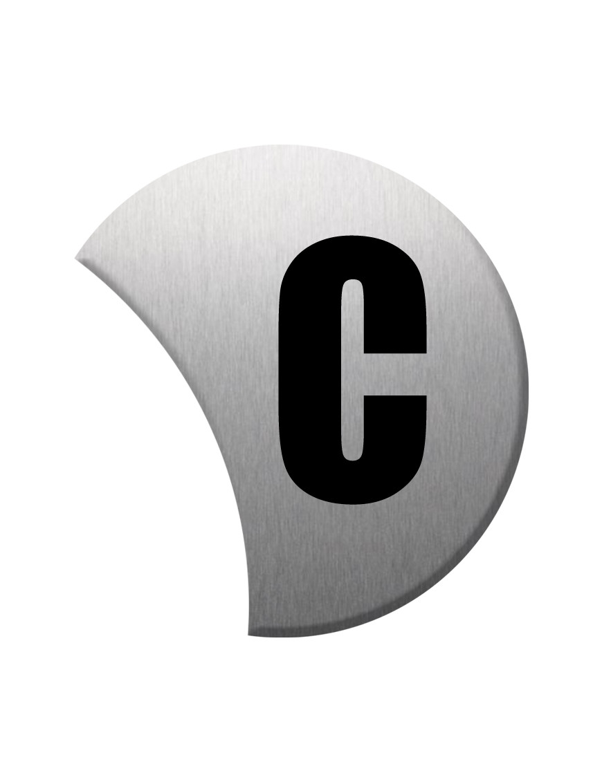 Complément numéro de rue C - gris 6x5.6cm - Sticker/autocollant Complément numéro de rue C - gris 6x5.6cm - Sticker/autocollant