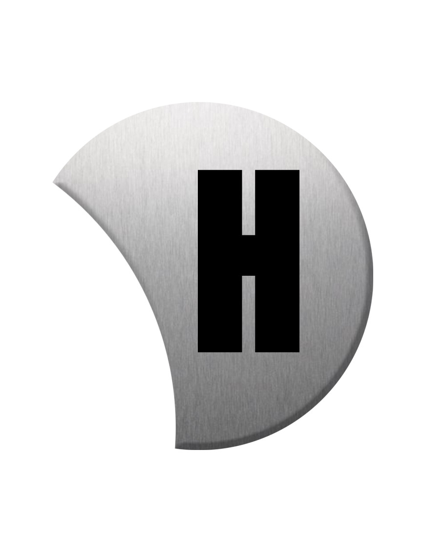 Complément numéro de rue H - gris 6x5.6cm - Sticker/autocollant Complément numéro de rue H - gris 6x5.6cm - Sticker/autocollant