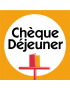 Chèque déjeuner accepté - 10x10cm - Sticker/autocollant