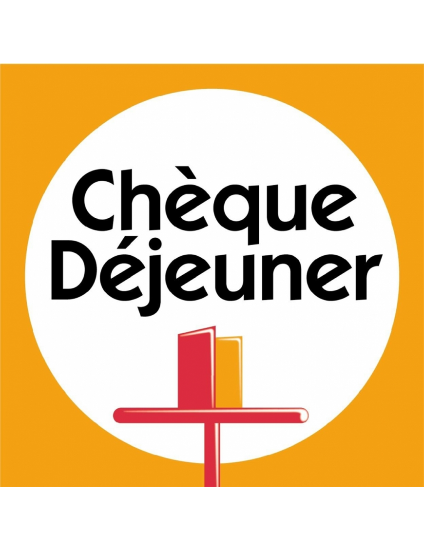 Chèque déjeuner accepté - 5x5cm - Sticker/autocollant Chèque déjeuner accepté - 5x5cm - Sticker/autocollant