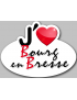 j'aime Bourg en Bresse (5x3.3cm) - Sticker/autocollant