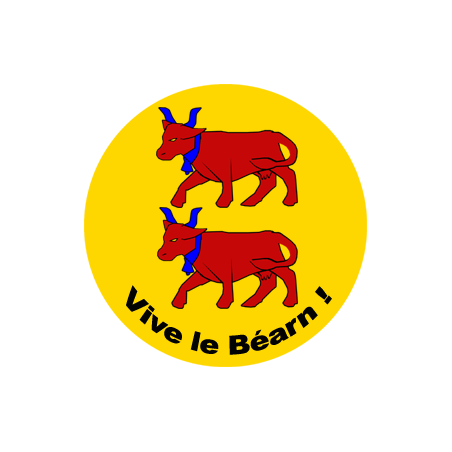 Vive le Béarn (5x5cm) - Sticker/autocollant