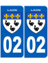 immatriculation Laon - Sticker/autocollant