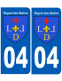 immatriculation Digne-les-Bains - Sticker/autocollant