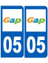 immatriculation 05 Gap - Sticker/autocollant