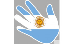 Autocollants : drapeau Argentine main