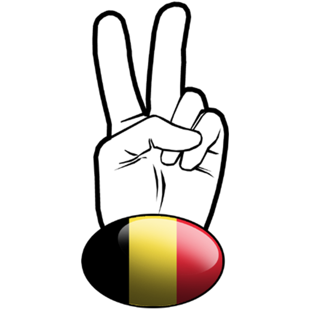 salut de motard belge (15x7,2cm) - Sticker/autocollant