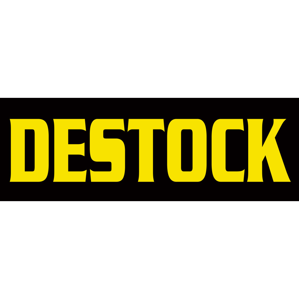 DESTOCK jaune - 29x10cm - Sticker/autocollant