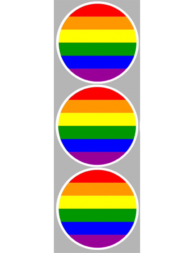 Drapeau LGBT (3 fois 9cm) - Sticker/autocollant