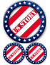 USA Story (1 fois 19,5cm & 2 fois 9cm) - Sticker/autocollant