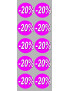 Soldes remise 20% rond (10 fois 5cm) - Sticker/autocollant