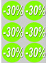 Soldes remise 30% rond (6 fois 10cm) - Sticker/autocollant