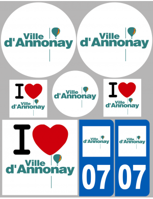 Annonay (8 autocollants variés) - Sticker/autocollant