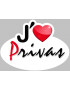 j'aime Privas (5x3.7cm) - Sticker/autocollant