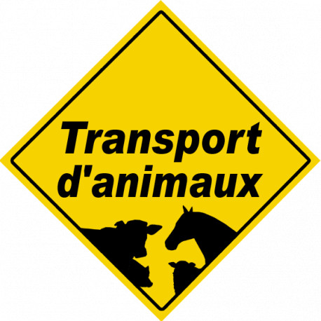 Transport d'animaux - 15x15cm - Sticker/autocollant