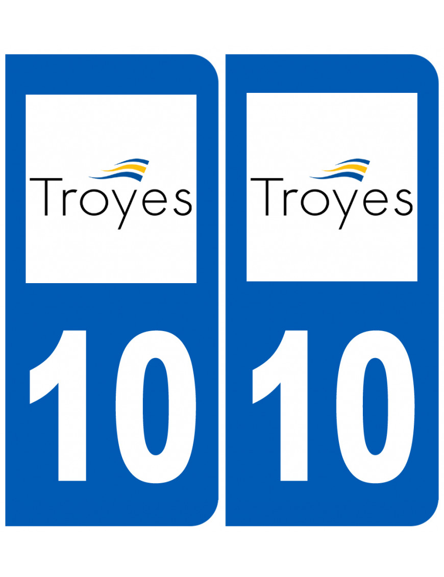 immatriculation Troyes 10 - Sticker/autocollant