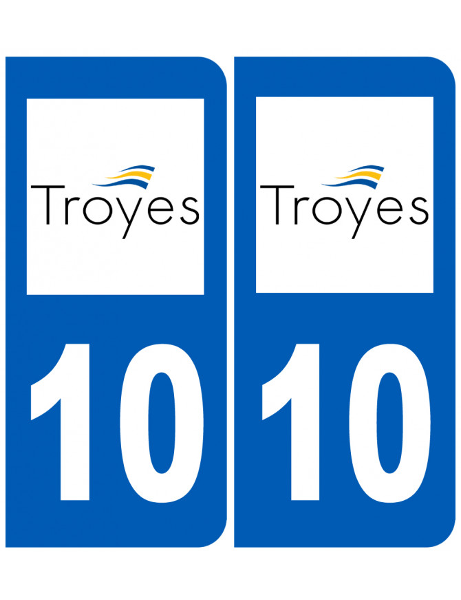 immatriculation Troyes 10 - Sticker/autocollant