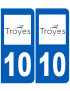 immatriculation Troyes 10 - Sticker/autocollant