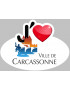 j'aime Carcassonne (15x11cm) - Sticker/autocollant