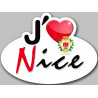 j'aime Nice - 5x3.5cm - Sticker/autocollant