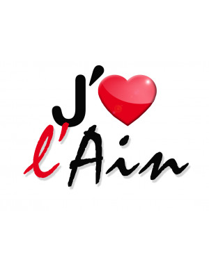 j'aime l'Ain (15x11cm) - Sticker/autocollant