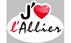 j'aime l'Allier (15x11cm) - Sticker/autocollant