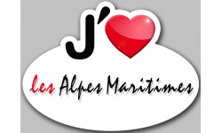 j'aime les Alpes-Maritimes (15x11cm) - Sticker/autocollant