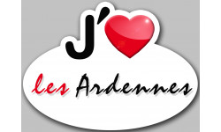 j'aime les Ardennes (15x11cm) - Sticker/autocollant