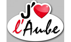 j'aime l'Aube (15x11cm) - Sticker/autocollant