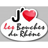 j'aime les Bouches-du-Rhône (15x11cm) - Sticker/autocollant