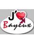 j'aime Bayeux (5x3.7cm) - Sticker/autocollant