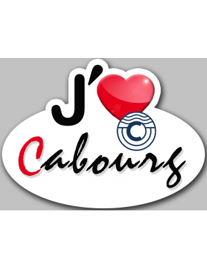 j'aime Cabourg (5x3.7cm) - Sticker/autocollant