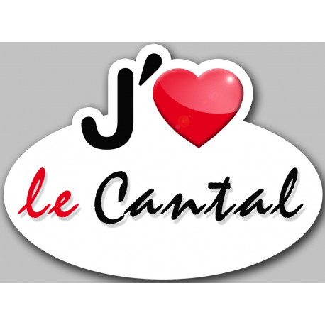 j'aime le Cantal (15x11cm) - Sticker/autocollant