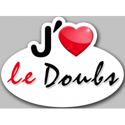 j'aime le Doubs (15x11cm) - Sticker/autocollant