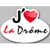 j'aime la Drôme (15x11cm) - Sticker/autocollant