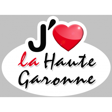 j'aime la Haute-Garonne (15x11cm) - Sticker/autocollant